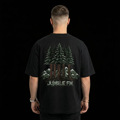 ROOTS — OVERSIZED BLACK T-SHIRT