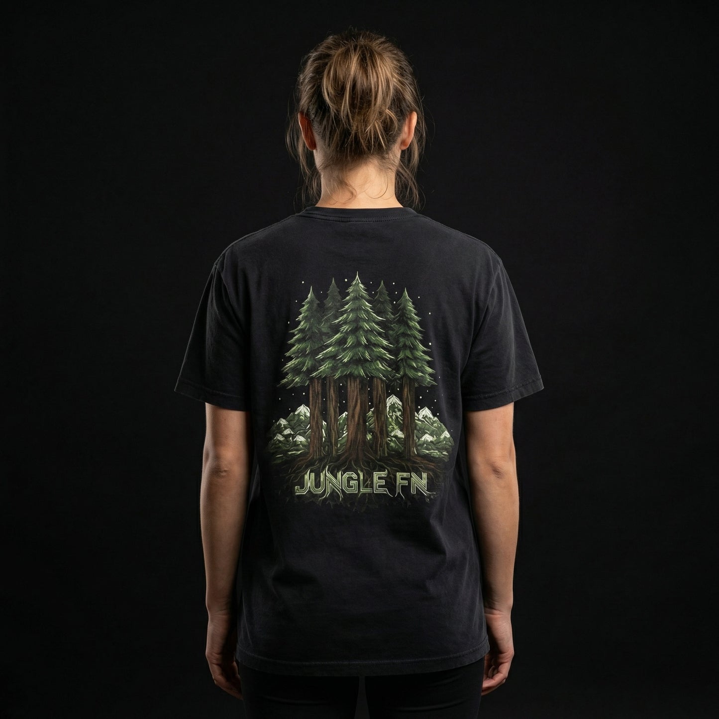 ROOTS — OVERSIZED BLACK T-SHIRT