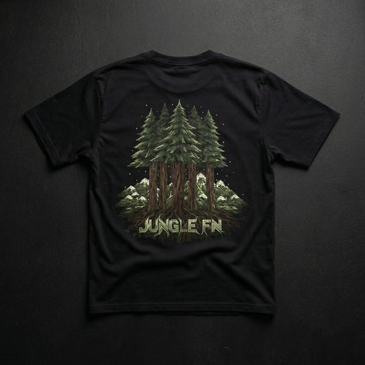 ROOTS — OVERSIZED BLACK T-SHIRT