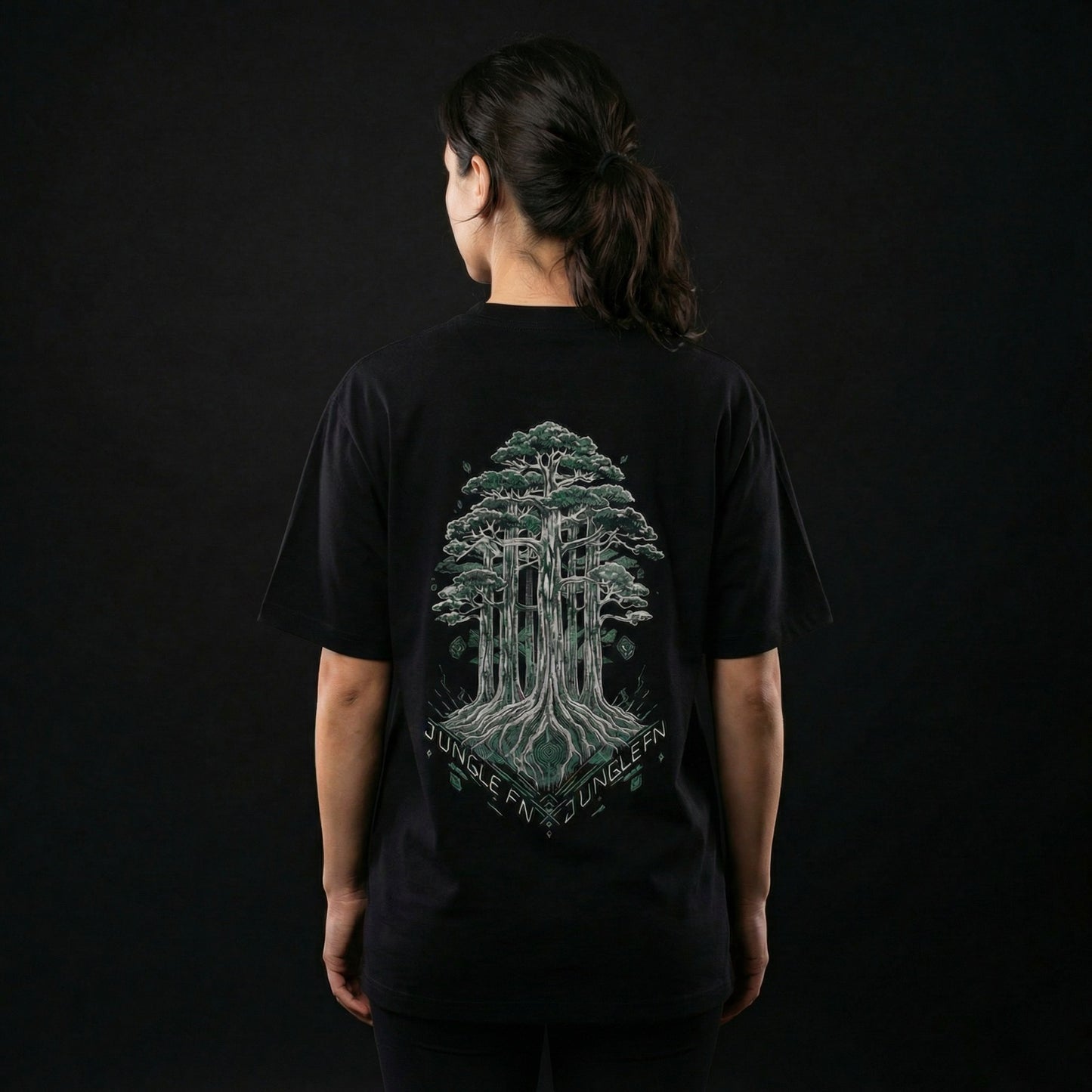 WISE SOUL — OVERSIZED BLACK T-SHIRT
