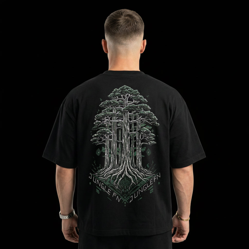 WISE SOUL — OVERSIZED BLACK T-SHIRT