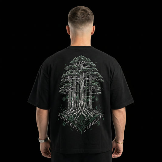 WISE SOUL — OVERSIZED BLACK T-SHIRT